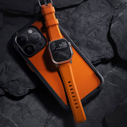NOMAD适用苹果iwatch10/9/8表带apple watch ultra3活力橙新款s11/10硬汉氟橡胶手表腕带运动防水 - 图2