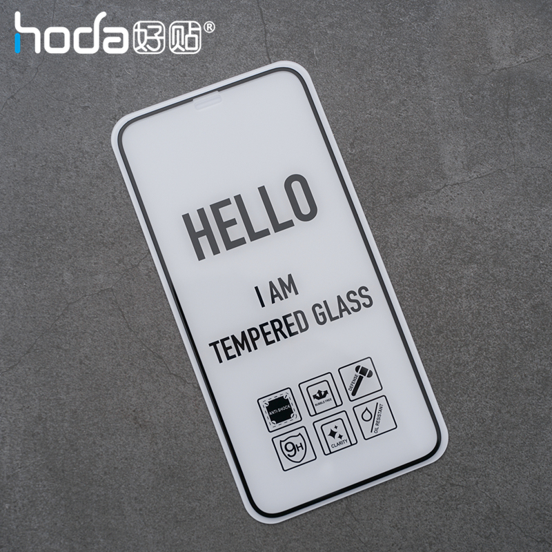 台湾HODA适用于苹果iPhoneXS Max钢化玻璃膜膜苹果XR手机贴膜iPhoneXsMax满版全屏高清全包边防蓝光指纹 - 图1