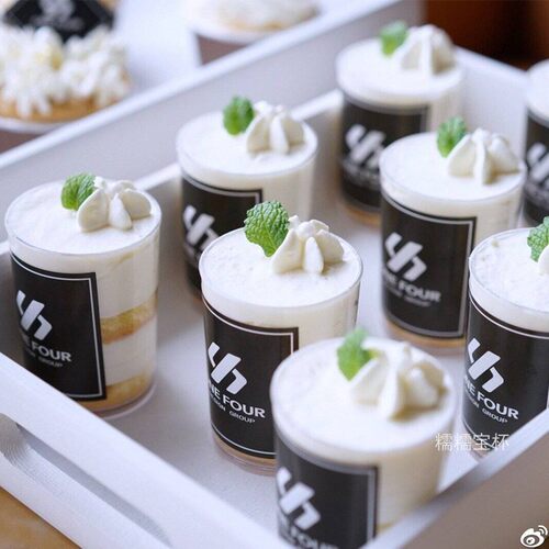 100ml 慕斯杯塑料一次性 小杯甜品布丁提拉米苏杯 小容量 100只 - 图1