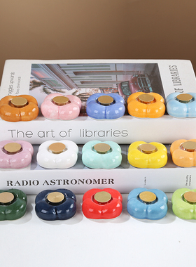 陶瓷转转底座DIY配件带轴承 可爱手工治愈摆件转转乐旋转摆件批发