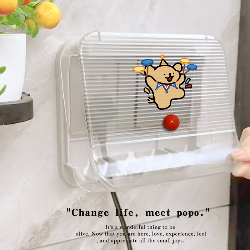 智能马桶插座防水罩卫生间防溅盒86型浴室透明开关防水盒保护罩盖 - 图3