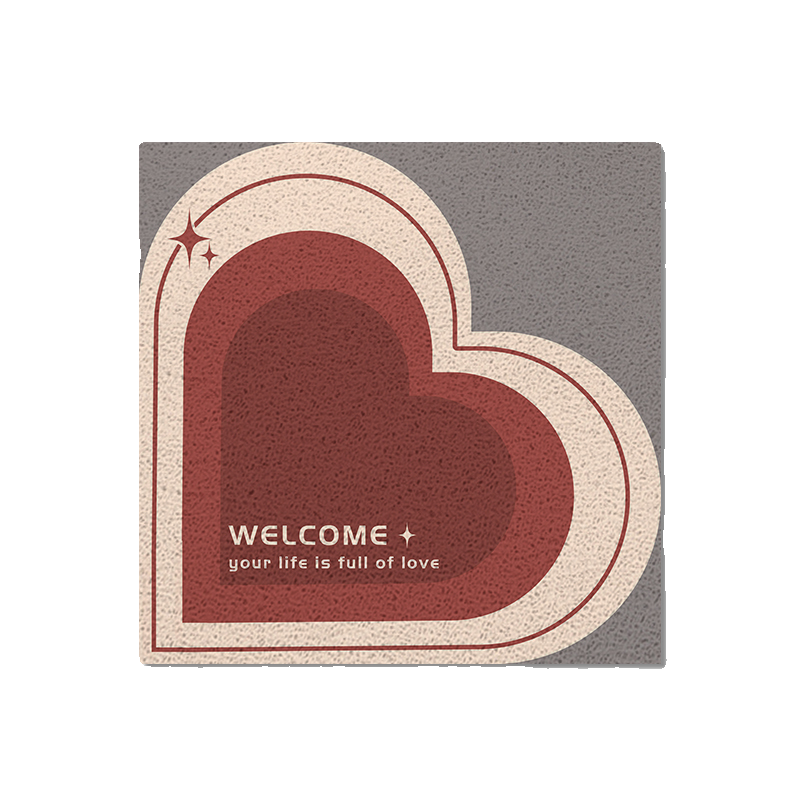 多巴胺爱心入户门地垫丝圈可裁剪玄关地毯门垫进门防滑家用脚垫,淘宝优惠券,粉丝福利购,淘宝优惠卷