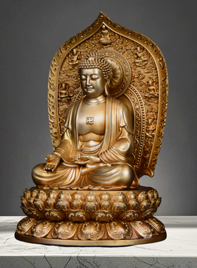 纯铜生肖本命佛摆件供奉