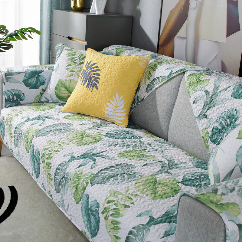 纯棉沙发垫四季通用全棉布艺防滑坐垫盖布简约现代全包套罩巾纯色,淘宝优惠券,粉丝福利购,淘宝优惠卷