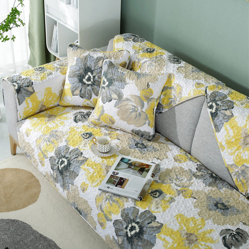 纯棉沙发垫四季通用全棉布艺防滑坐垫盖布简约现代全包套罩巾纯色,淘宝优惠券,粉丝福利购,淘宝优惠卷