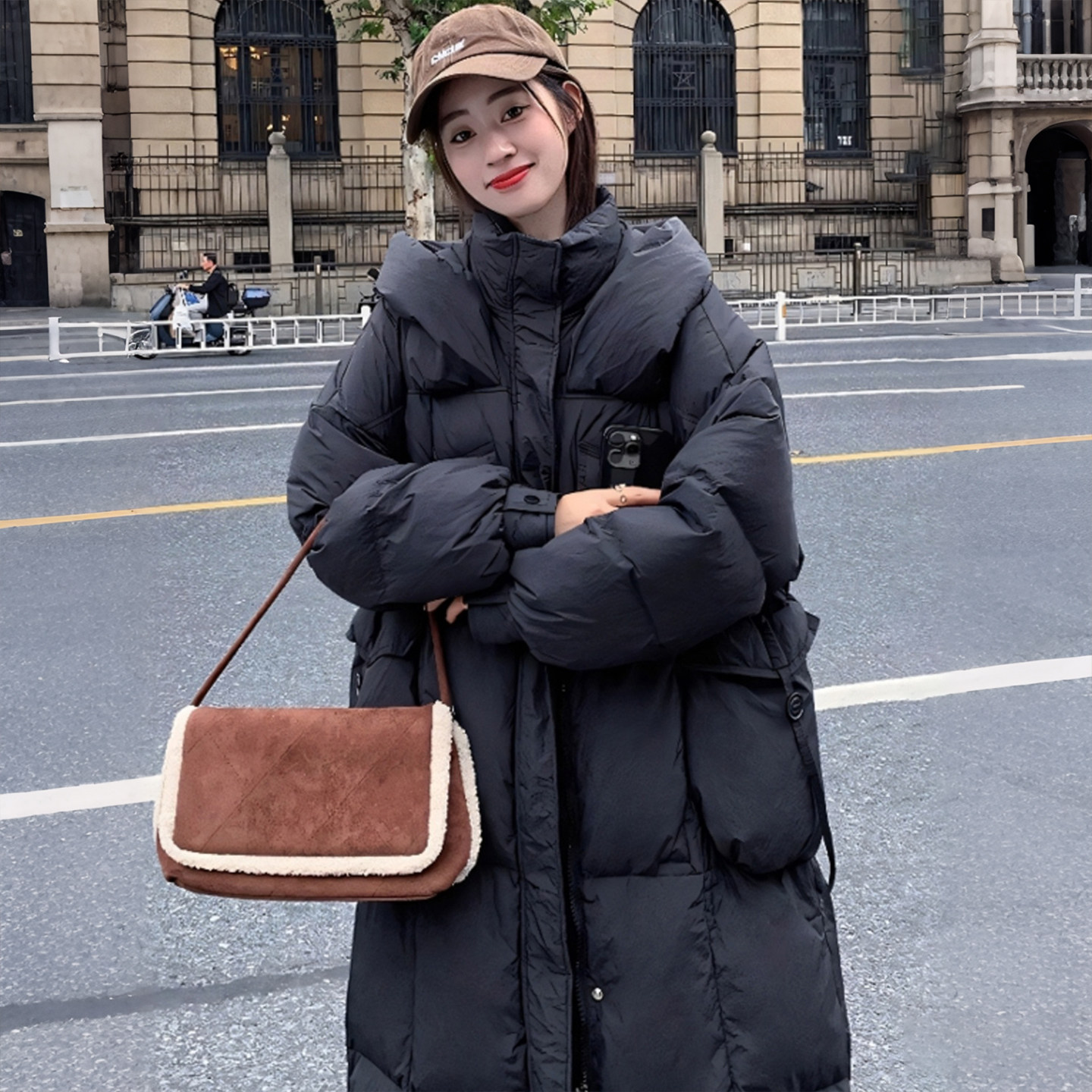 300斤特大码女装黑色连帽棉服外套女冬季胖mm中长款加厚保暖棉衣,淘宝优惠券,粉丝福利购,淘宝优惠卷