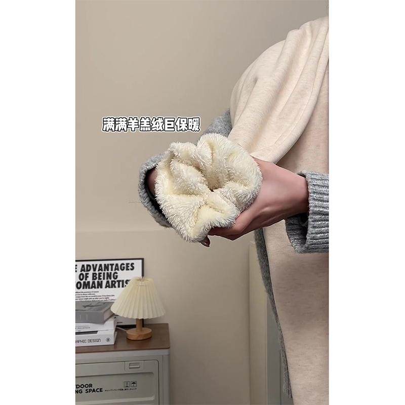 300斤胖mm大码女装羊羔绒加绒加厚阔腿裤女冬季高腰慵懒风休闲裤,淘宝优惠券,粉丝福利购,淘宝优惠卷