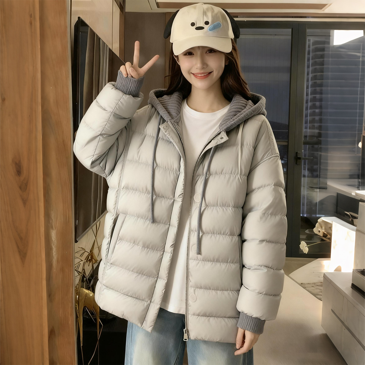 大码女装胖mm冬季新款设计感连帽棉服女冬季宽松加厚保暖棉衣外套,淘宝优惠券,粉丝福利购,淘宝优惠卷