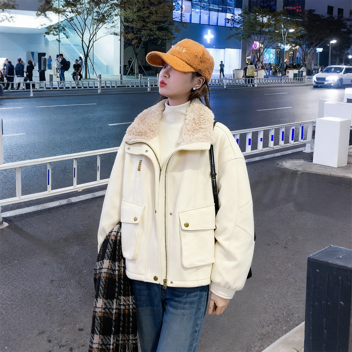 大码女装胖mm韩系羊羔毛领棉服女冬季宽松加绒加厚保暖棉袄外套潮,淘宝优惠券,粉丝福利购,淘宝优惠卷