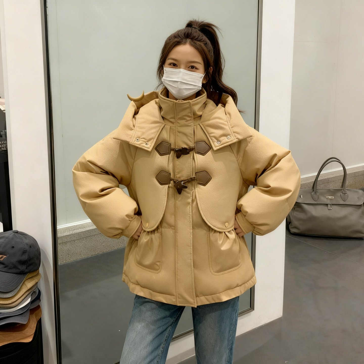 特大码女装胖mm韩版加厚保暖棉服女宽松显瘦百搭牛角扣面包服外套,淘宝优惠券,粉丝福利购,淘宝优惠卷