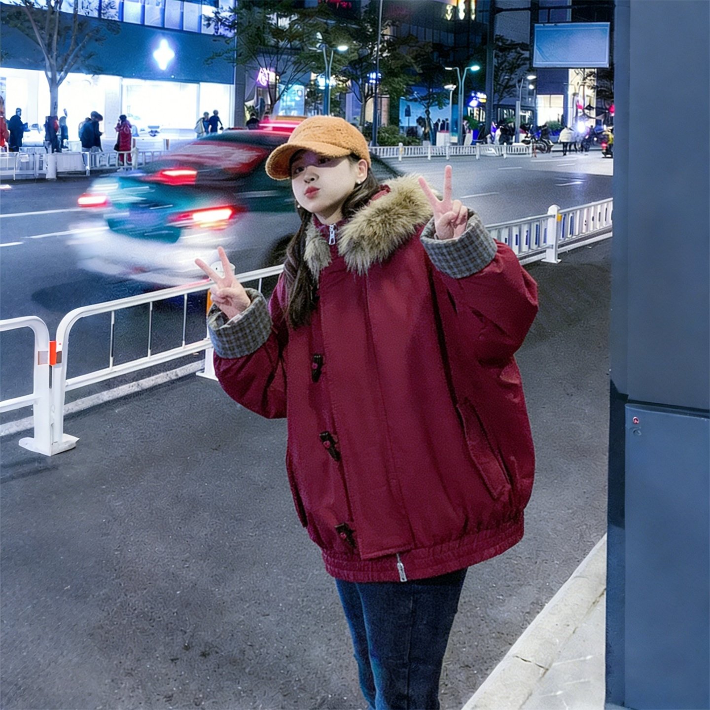 300斤胖mm大码女装慵懒风连帽毛领派克服女宽松百搭保暖棉服外套,淘宝优惠券,粉丝福利购,淘宝优惠卷