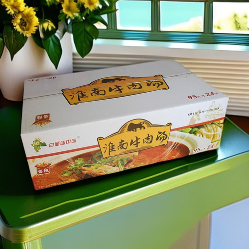 白蓝正宗淮南牛肉汤24袋整箱方便速食红薯粉丝汤安徽特产原味香辣 - 图2