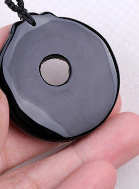 天然黑曜石貔貅招财保平安