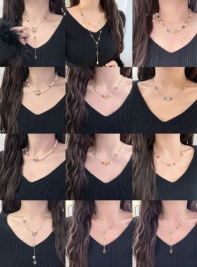 丽银饰品2025新款爆款气质时尚高级感潮流彩锆手链项链耳环套装