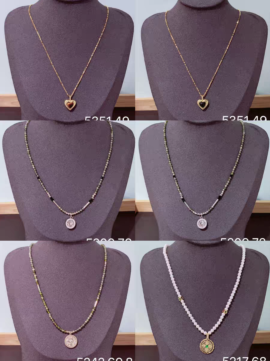 丽银丽贝丽影新款爆款高端大气上档次潮流个性美拉德项链825 - 图0