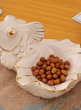 陶瓷礼品放钥匙收纳盘客厅桌面