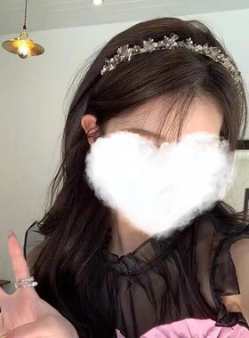 闪亮水晶质感发箍高级感高颅顶气质压发头箍轻奢高端发卡发饰头饰