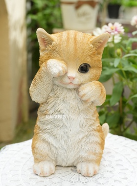 可爱仿真猫咪装饰摆件