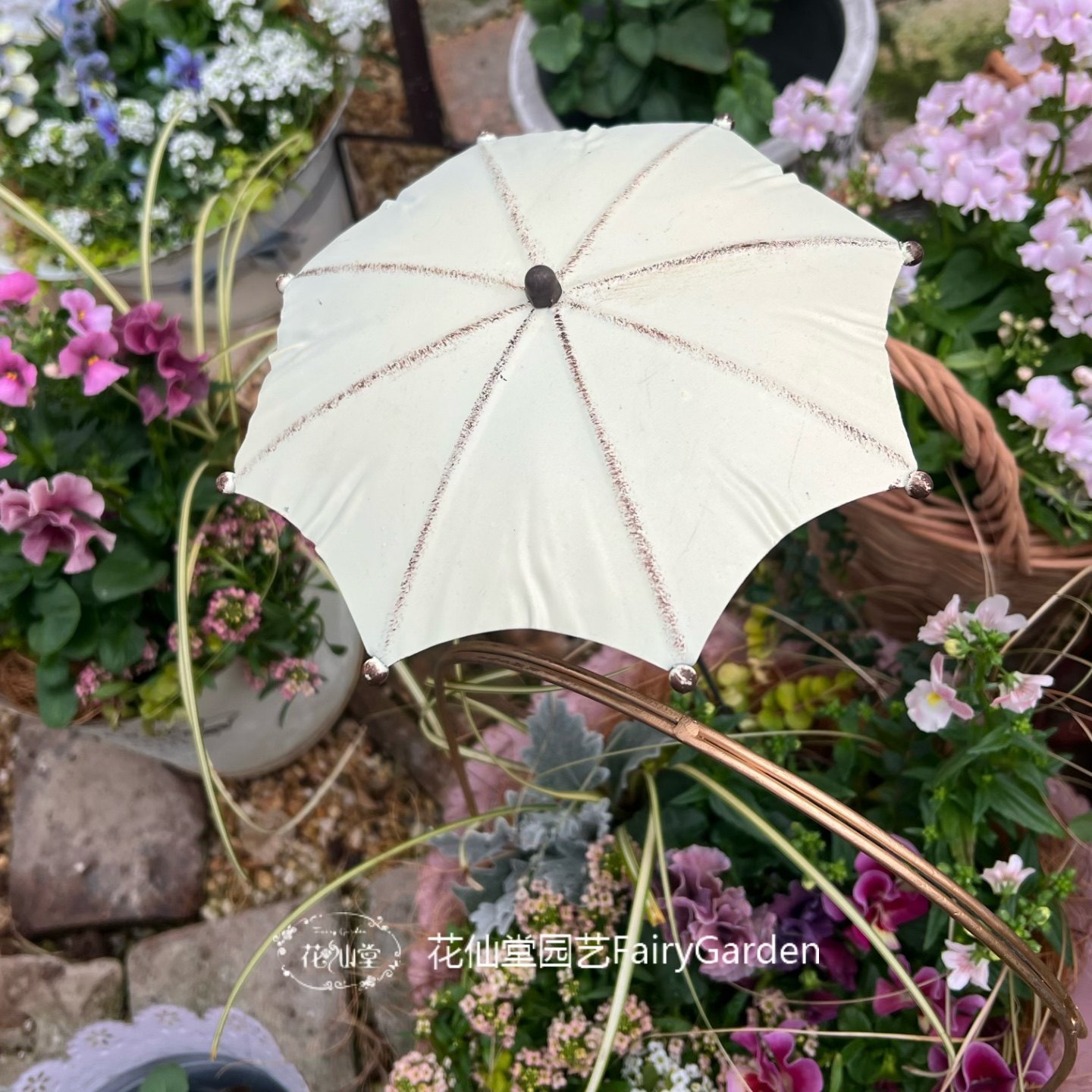 复古做旧铁艺小雨伞花插花园阳台花盆装饰品摆件园艺杂货花仙堂,淘宝优惠券,粉丝福利购,淘宝优惠卷