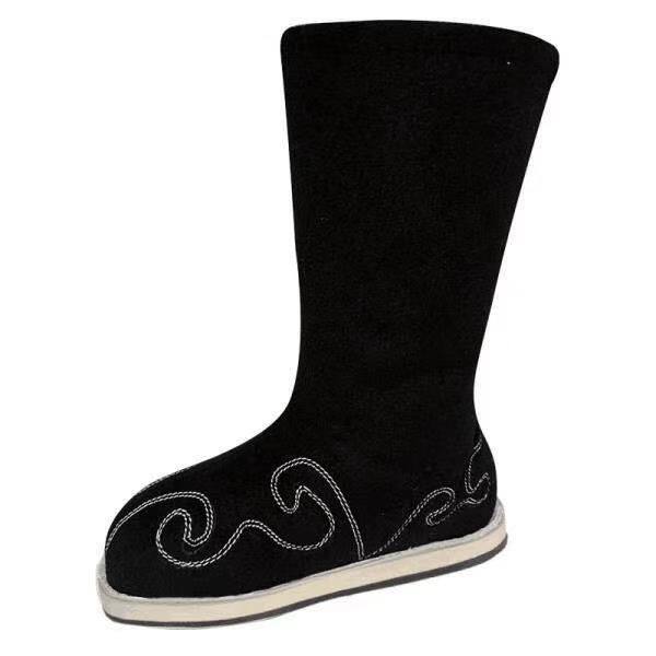 古装鞋子表演出防滑古风鞋布靴汉服鞋子中式汉服靴子男女学生皂靴