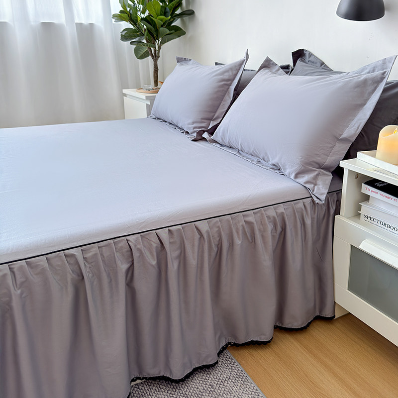 A类床罩床裙款单件纯棉全棉斜纹防滑防尘罩蕾丝床单裙边床盖定做,淘宝优惠券,粉丝福利购,淘宝优惠卷