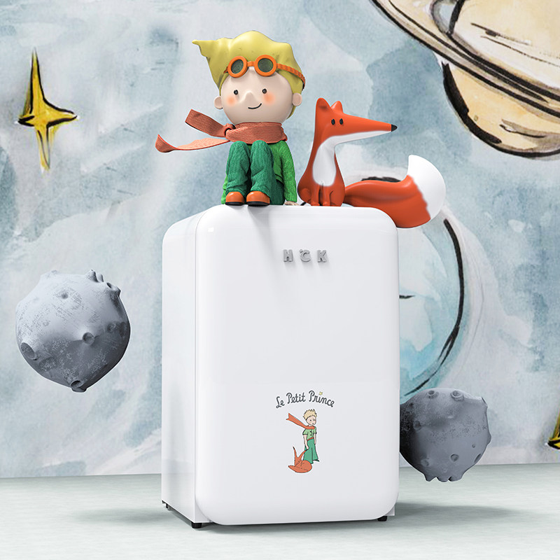 hck哈士奇复古冰箱网红单门电冰箱 哈士奇果子里复古冰箱