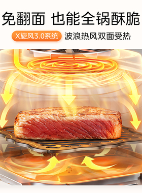 美的空气炸锅家用2026新款多功能可视大容量免翻面电烤箱电炸锅