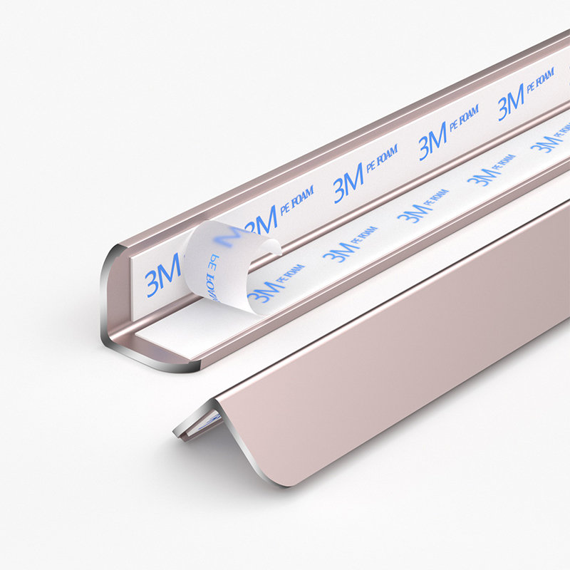 铝合金自粘收边条木地板收口条瓷砖大理石包边条万能l型压条扣条