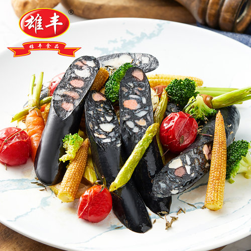 雄丰墨鱼汁香肠烤肠广式热狗肠2盒肉肠下午零食肠台工儿童肠 - 图1