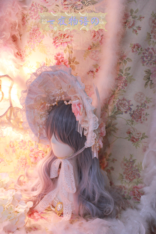 原创一夜物语lolita头饰玛丽皇妃生成色bnt洛丽塔波奈特宫廷bb帽 - 图1