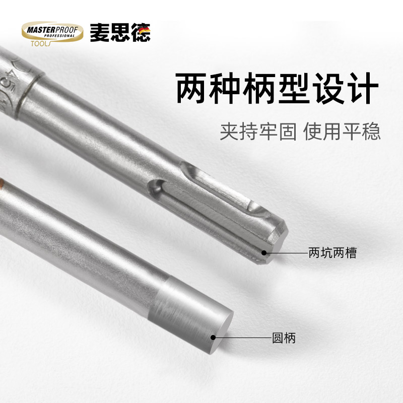 德国麦思德进口高硬度钨钢钻头合金冲击混凝土砖墙打孔圆柄两坑槽 - 图2