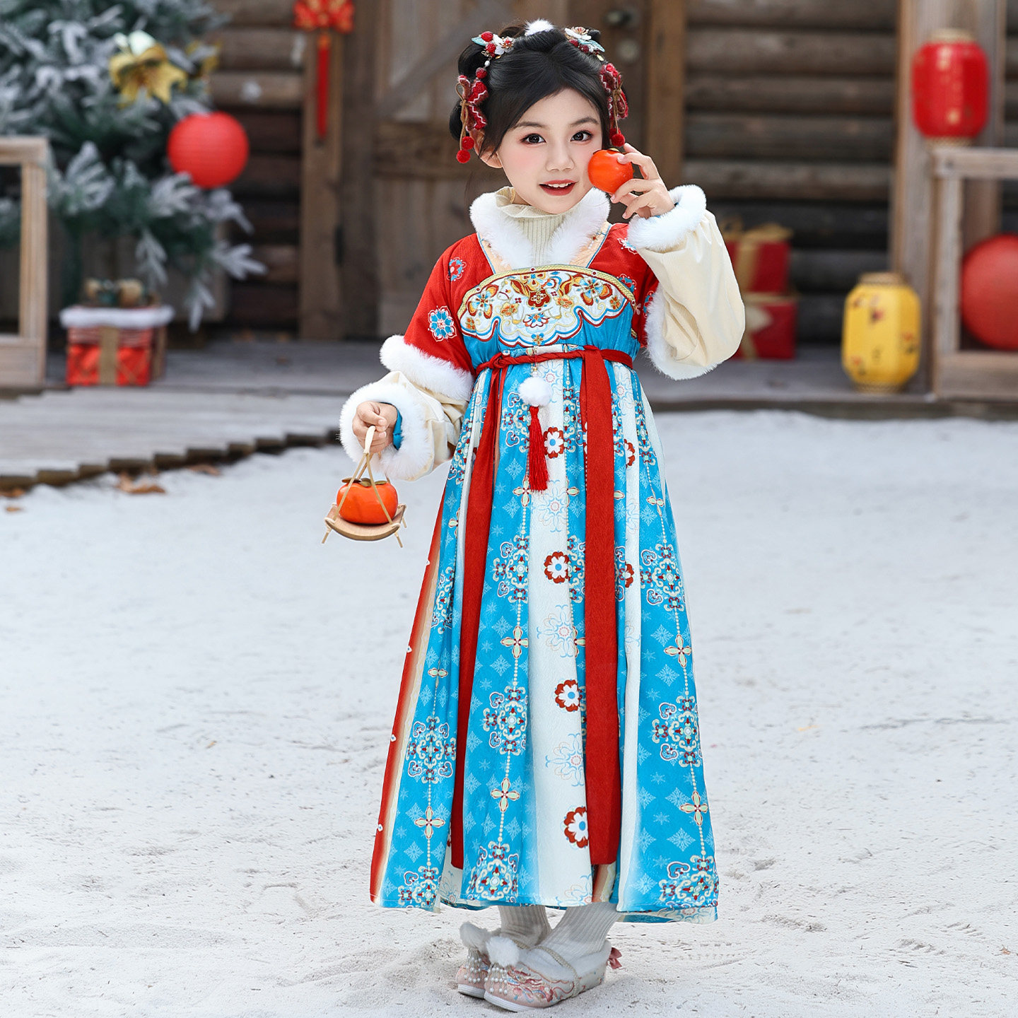 明制汉服女童2026新款秋冬季演出服加绒加厚连衣裙小女孩公主襦裙,淘宝优惠券,粉丝福利购,淘宝优惠卷