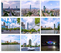 浙江温州延时航拍温州宣传片城市建筑公园街景马路视频素材