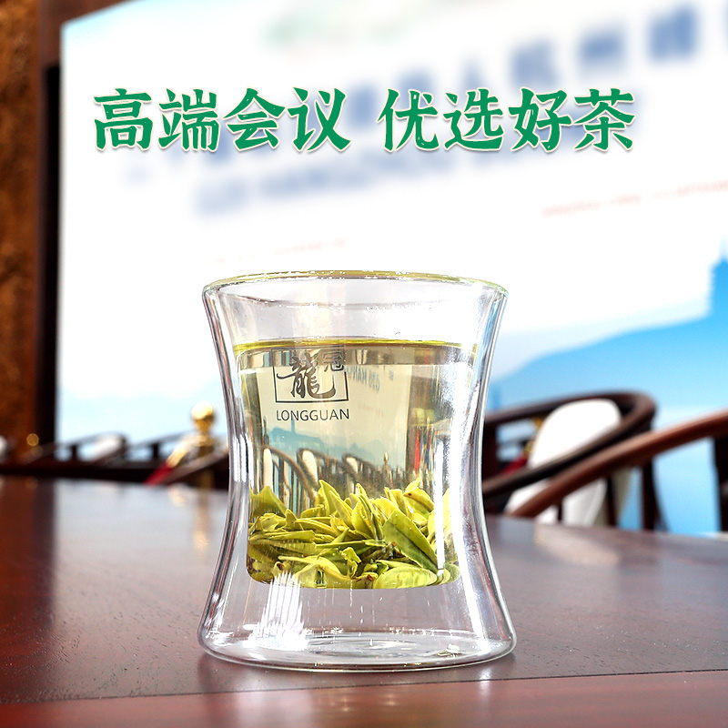 [2024新茶上市]明前特级西湖龙井龙冠春晓T30纯茶礼盒200g绿茶叶-图3