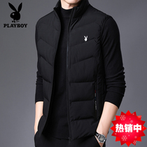 Flower Playboy down cotton warm vest waistcoat for mens autumn and winter casual light and slim waistcoat with thickened jacket