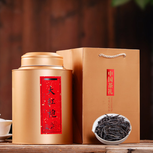 武夷山正岩大红袍茶叶武夷岩茶水仙肉桂茶500g浓香型散装礼盒罐装 - 图0