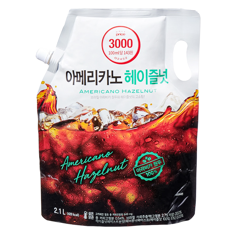 韩国进口皮可米ONLY price榛子美式黑咖啡即饮大袋装蜂蜜红茶饮料-图3