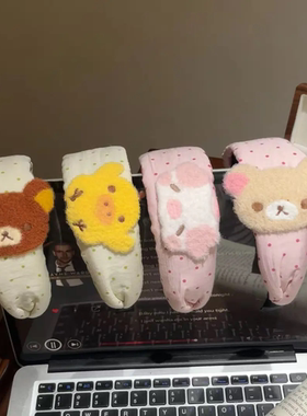 日系古早波点小猪小熊宽边发箍