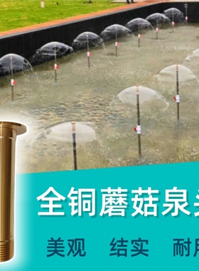 全铜蘑菇喷泉头4分1寸半球喷泉喷头水池广场公园景观家具造景设备
