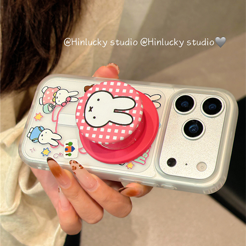 适用小米17/15手机壳turbo4红米note14/13/12线条米菲兔civi5pro/4/3/2磁吸支架11T/10/9/8磨砂max/mix保护套 - 图2