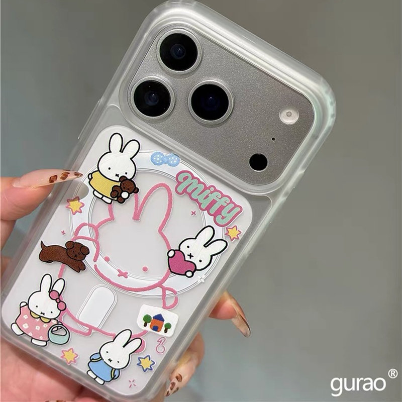 适用小米17/15手机壳turbo4红米note14/13/12线条米菲兔civi5pro/4/3/2磁吸支架11T/10/9/8磨砂max/mix保护套 - 图0