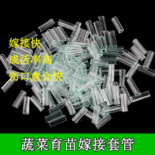 蔬菜育苗嫁接套管黄瓜番茄西瓜茄子通用透明塑料管嫁接管嫁接夹苗 - 图0