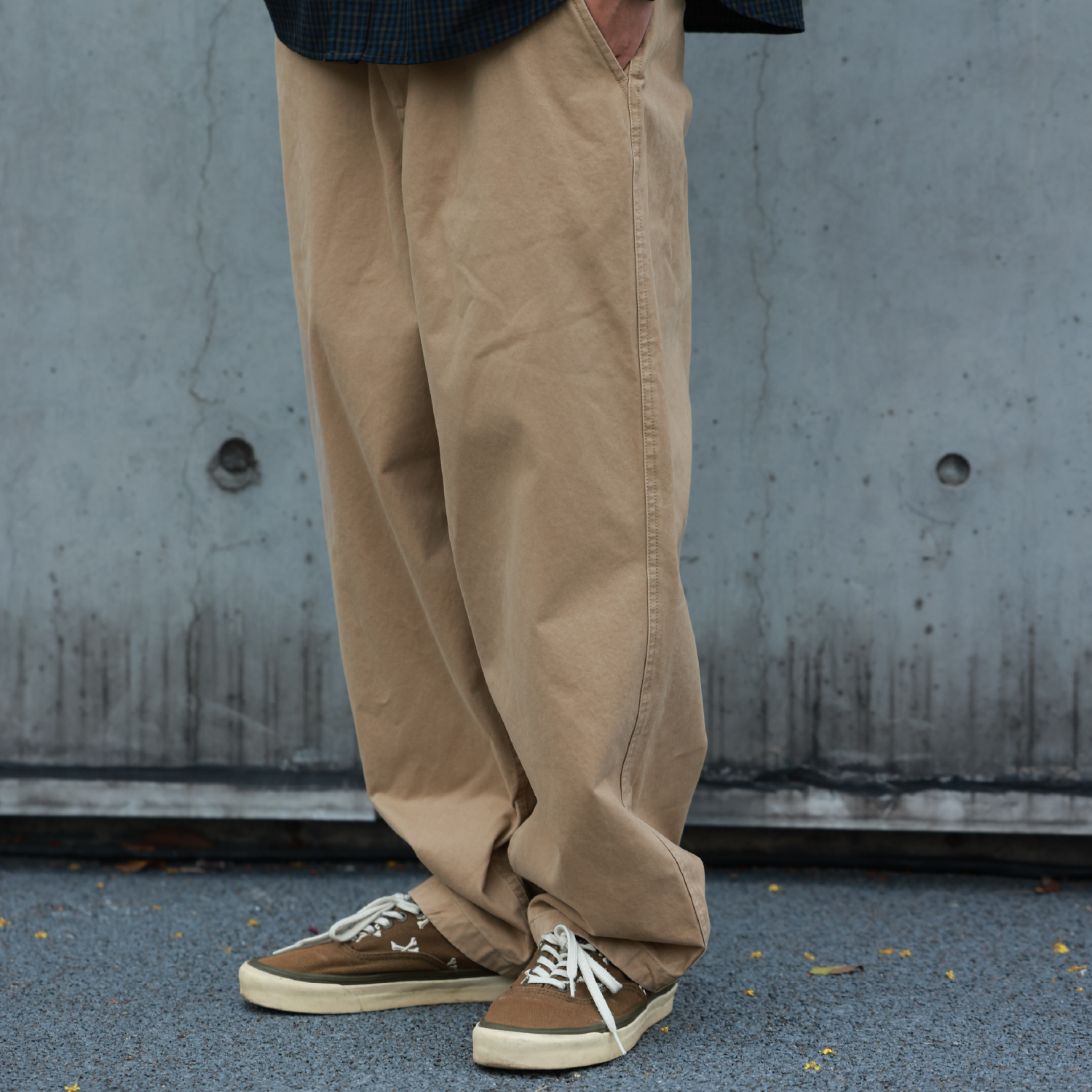 PINSKTBS 「CHINO」25秋季休闲宽松纯棉CHINO微锥梭织工装长裤男