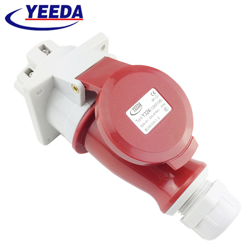 YEEDA32A工业连接器防水工业插头插座套装 3P+E三相四芯-图1