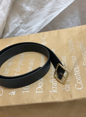 帅t林弯弯韩国通用方扣皮带