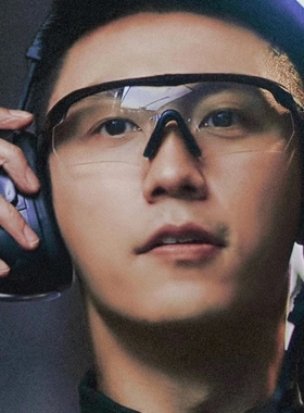 上半框防风沙蚊虫骑行护目眼镜男