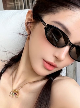 复古猫眼黑色防紫外线显瘦女墨镜