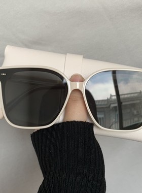 韩版橘色大框男女方形墨镜