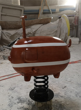 玻璃钢动物儿童乐园旋转落地摆件