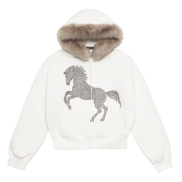 Eihey ehey plus fleece collar sweatshirt jacket ແມ່ຍິງສັ້ນຂອງອາເມລິກາຮ້ອນເພັດອອກແບບ hooded cardigan ເທິງ trendy